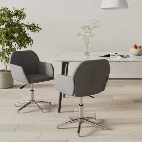 Sillas de comedor giratorias 2 unidades tela gris claro de , Sillas de comedor - Ref: Foro24-3103030, Precio: 161,33 €, Descu...