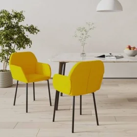 Sillas de comedor 2 unidades terciopelo amarillo de , Sillas de comedor - Ref: Foro24-344708, Precio: 118,56 €, Descuento: %