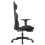 Silla gaming con reposapiés cuero sintético negro azul de , Sillones para videojuegos - Ref: Foro24-3143699, Precio: 124,24 €...