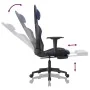 Silla gaming con reposapiés cuero sintético negro azul de , Sillones para videojuegos - Ref: Foro24-3143699, Precio: 124,24 €...