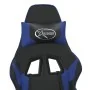 Silla gaming con reposapiés cuero sintético negro azul de , Sillones para videojuegos - Ref: Foro24-3143699, Precio: 124,24 €...