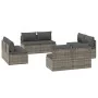 Sofás centrales de jardín 8 uds ratán PE gris 57x57x56 cm de , Conjuntos de jardín - Ref: Foro24-3157505, Precio: 722,70 €, D...