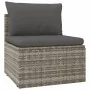 Sofás centrales de jardín 8 uds ratán PE gris 57x57x56 cm de , Conjuntos de jardín - Ref: Foro24-3157505, Precio: 722,70 €, D...