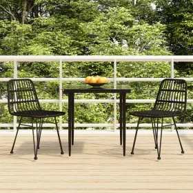 Juego de comedor de jardín 3 piezas ratán sintético negro de , Conjuntos de jardín - Ref: Foro24-3157880, Precio: 246,67 €, D...