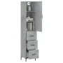 Aparador de madera contrachapada gris hormigón 34,5x34x180 cm by , Sideboards - Ref: Foro24-3198853, Price: 109,72 €, Discoun...