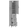 Aparador de madera contrachapada gris hormigón 34,5x34x180 cm by , Sideboards - Ref: Foro24-3198853, Price: 109,72 €, Discoun...