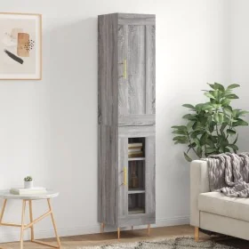 Aparador alto madera de ingeniería gris Sonoma 34,5x34x180 cm de , Aparadores - Ref: Foro24-3200383, Precio: 98,70 €, Descuen...