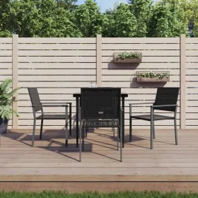 Juego de comedor para jardín 5 piezas ratán sintético y acero de , Conjuntos de jardín - Ref: Foro24-3187004, Precio: 251,46 ...