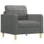 Sillón con taburete tela gris oscuro 60 cm de , Sofás - Ref: Foro24-3200994, Precio: 183,65 €, Descuento: %