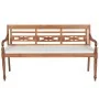 Banco Batavia con cojines 150 cm madera teca de , Bancos de jardín - Ref: Foro24-43058, Precio: 302,40 €, Descuento: %