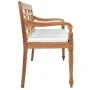 Banco Batavia con cojines 150 cm madera teca de , Bancos de jardín - Ref: Foro24-43058, Precio: 302,40 €, Descuento: %