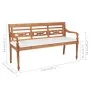 Banco Batavia con cojines 150 cm madera teca de , Bancos de jardín - Ref: Foro24-43058, Precio: 302,40 €, Descuento: %