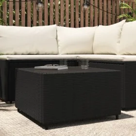 Mesa de centro jardín cuadrada ratán sintético negro 50x50x30cm de , Mesas de jardín - Ref: Foro24-319857, Precio: 63,09 €, D...
