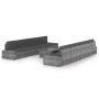 Juego muebles de jardín 9 pzas y cojines ratán sintético gris by , Garden sets - Ref: Foro24-3067176, Price: 875,66 €, Discou...