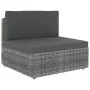 Juego muebles de jardín 9 pzas y cojines ratán sintético gris by , Garden sets - Ref: Foro24-3067176, Price: 875,66 €, Discou...