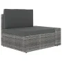 Juego muebles de jardín 9 pzas y cojines ratán sintético gris by , Garden sets - Ref: Foro24-3067176, Price: 875,66 €, Discou...