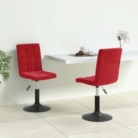 Sillas de comedor giratorias 2 uds terciopelo rojo vino tinto de , Sillas de comedor - Ref: Foro24-335747, Precio: 108,59 €, ...