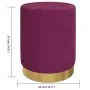 Taburete redondo con almacenaje terciopelo morado by , Folding stools and chairs - Ref: Foro24-340288, Price: 49,44 €, Discou...
