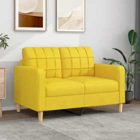 Sofá de 2 plazas de tela amarillo claro 120 cm by , Sofas - Ref: Foro24-359088, Price: 208,07 €, Discount: %