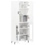 Aparador alto madera contrachapada blanco 69,5x34x180 cm by , Sideboards - Ref: Foro24-3195747, Price: 167,77 €, Discount: %