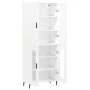 Aparador alto madera contrachapada blanco 69,5x34x180 cm by , Sideboards - Ref: Foro24-3195747, Price: 167,77 €, Discount: %