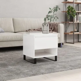 Mesa de centro madera de ingeniería blanco brillo 50x46x50 cm by , Coffee table - Ref: Foro24-830928, Price: 43,72 €, Discoun...