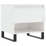 Mesa de centro madera de ingeniería blanco brillo 50x46x50 cm by , Coffee table - Ref: Foro24-830928, Price: 43,72 €, Discoun...