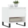 Mesa de centro madera de ingeniería blanco brillo 50x46x50 cm by , Coffee table - Ref: Foro24-830928, Price: 43,72 €, Discoun...