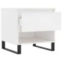 Mesa de centro madera de ingeniería blanco brillo 50x46x50 cm by , Coffee table - Ref: Foro24-830928, Price: 43,72 €, Discoun...