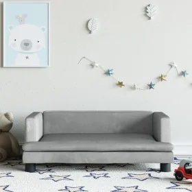 Sofá para niños de terciopelo gris claro 80x45x30 cm by , Baby and Toddler Furniture - Ref: Foro24-3196306, Price: 79,56 €, D...