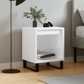 Mesita de noche madera de ingeniería blanco brillo 40x35x50 cm by , Nightstands - Ref: Foro24-830736, Price: 31,04 €, Discoun...