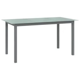 Mesa de jardín de aluminio y vidrio gris claro 150x90x74 cm von , Gartentische - Ref: Foro24-312204, Preis: 178,18 €, Rabatt: %