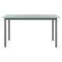 Mesa de jardín de aluminio y vidrio gris claro 150x90x74 cm de , Mesas de jardín - Ref: Foro24-312204, Precio: 178,18 €, Desc...