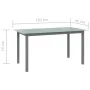 Mesa de jardín de aluminio y vidrio gris claro 150x90x74 cm de , Mesas de jardín - Ref: Foro24-312204, Precio: 178,18 €, Desc...