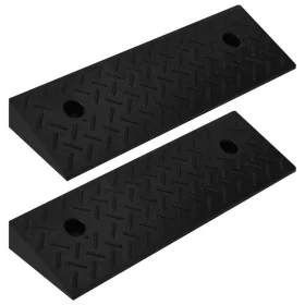Rampas para bordillos 2 unidades goma 50x17,5x5 cm de , Señales de carretera y tráfico - Ref: Foro24-150980, Precio: 47,67 €,...