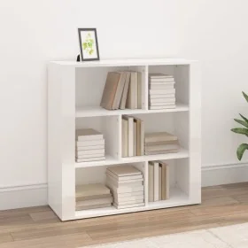 Aparador de madera contrachapada blanco brillante 80x30x80 cm by , Sideboards - Ref: Foro24-819486, Price: 88,62 €, Discount: %