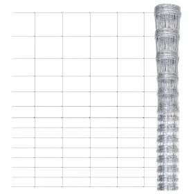 Valla de jardín de acero galvanizado plateado 50x1 m de , Paneles de vallas - Ref: Foro24-149499, Precio: 91,74 €, Descuento: %