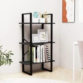Estante almacenamiento madera maciza de pino negro 60x30x105 cm de , Librerías y estanterías - Ref: Foro24-806516, Precio: 61...