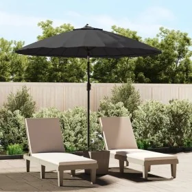 Sombrilla de jardín con palo de aluminio negro 270 cm de , Sombrillas - Ref: Foro24-47310, Precio: 79,99 €, Descuento: %