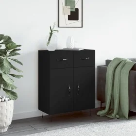Aparador de madera de ingeniería negro 69,5x34x90 cm de , Aparadores - Ref: Foro24-827973, Precio: 84,48 €, Descuento: %