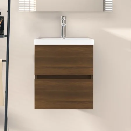 Mueble de lavabo madera de ingeniería marrón roble 41x38,5x45cm de , Muebles de baño - Ref: Foro24-815647, Precio: 45,73 €, D...