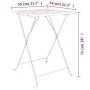 Mesa de cafetería plegable teca maciza y acero 55x54x71 cm de , Mesas de jardín - Ref: Foro24-319978, Precio: 77,39 €, Descue...
