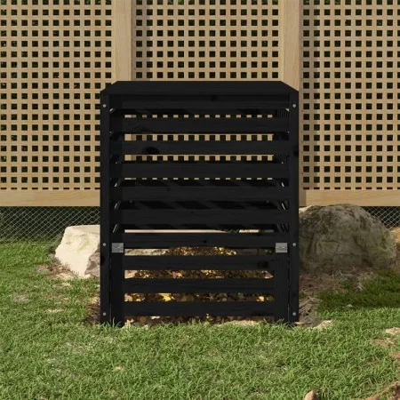 Compostador de madera maciza de pino negro 82,5x82,5x99,5 cm de , Compostadores - Ref: Foro24-823819, Precio: 166,99 €, Descu...