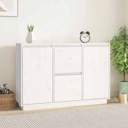 Aparador madera maciza de pino blanco 111x34x75 cm de , Aparadores - Ref: Foro24-814310, Precio: 131,38 €, Descuento: %