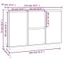 Aparador madera maciza de pino blanco 111x34x75 cm de , Aparadores - Ref: Foro24-814310, Precio: 131,38 €, Descuento: %