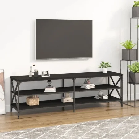 Mueble de TV madera contrachapada negro 160x40x50 cm de , Muebles TV - Ref: Foro24-826729, Precio: 82,74 €, Descuento: %