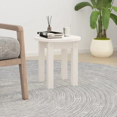 Mesa de centro de madera maciza de pino blanco Ø35x35 cm de , Mesas de centro - Ref: Foro24-822338, Precio: 29,31 €, Descuent...