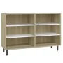 Aparador de madera contrachapada blanco y roble 103,5x35x70 cm de , Aparadores - Ref: Foro24-806045, Precio: 77,45 €, Descuen...