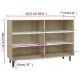 Aparador de madera contrachapada blanco y roble 103,5x35x70 cm de , Aparadores - Ref: Foro24-806045, Precio: 77,45 €, Descuen...