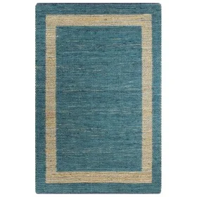 Alfombra hecha a mano de yute azul 120x180 cm de , Alfombras - Ref: Foro24-133735, Precio: 71,06 €, Descuento: %